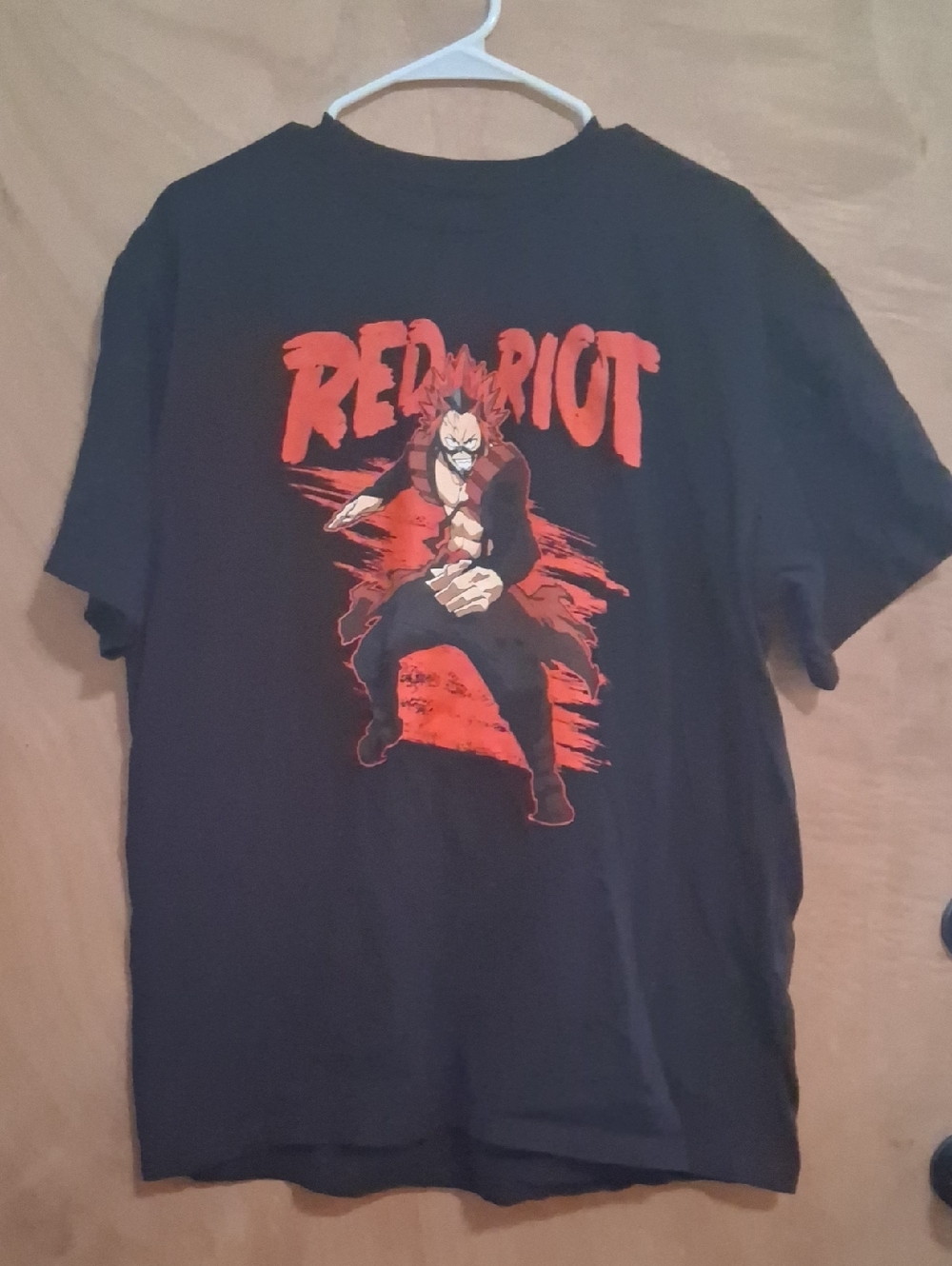 Black Graphic 'Red Riot' Anime Tee